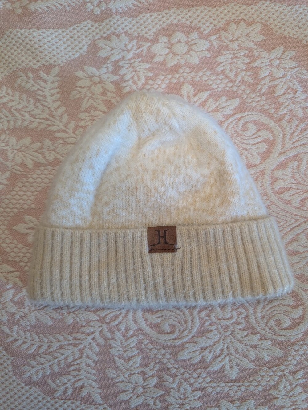Womens Cream Knit Beanie Hat - Brand: